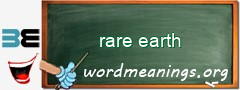 WordMeaning blackboard for rare earth